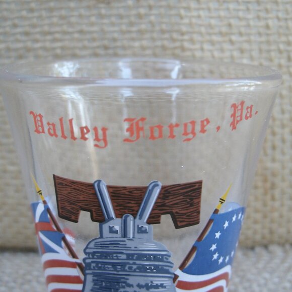 Vintage Valley Forge PA Liberty Bell & Flags Shot Glass - Picture 13 of 13